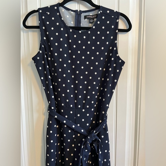 Navy Polka Dot Jumpsuit (Large) - Picture 2 of 10